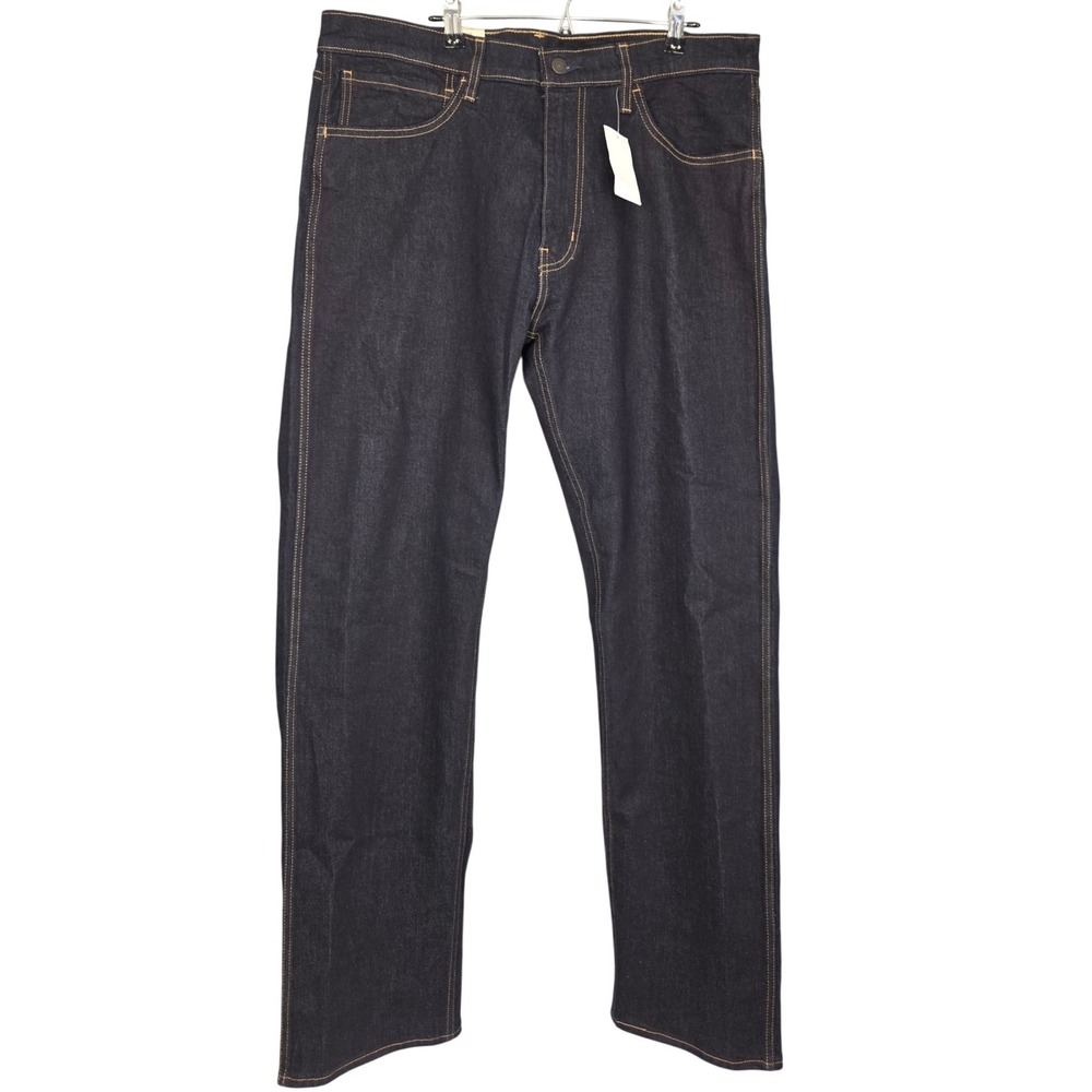 Levis Workwear Fit Jeans Mens 36x34 Dark Wash Straight Leg Stretch Denim NEW